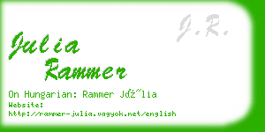 julia rammer business card